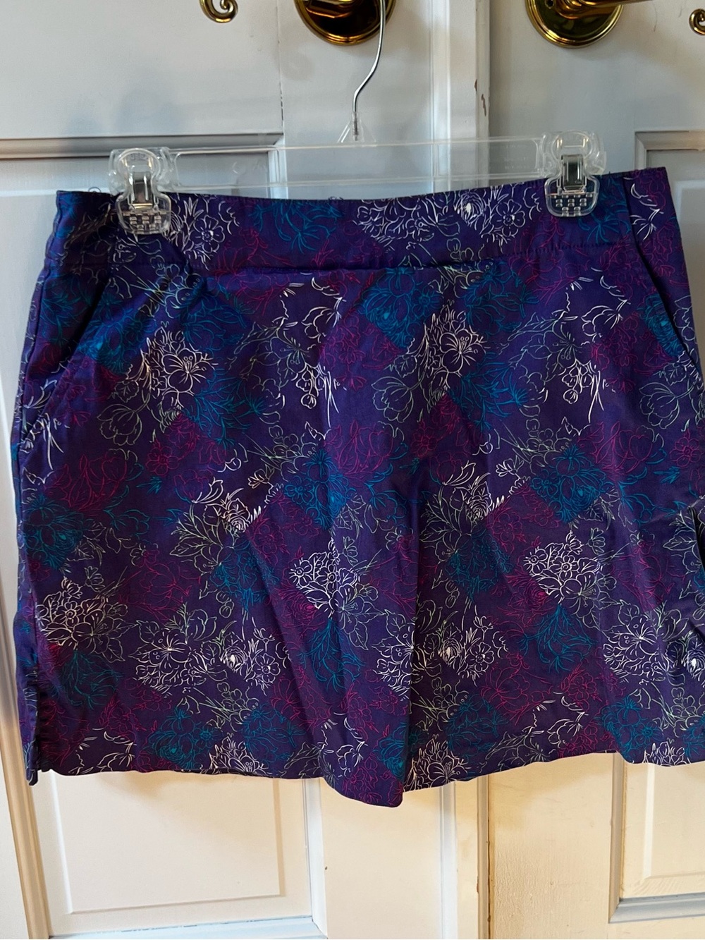 Lady Hagen Purple Skort with Teal and Magenta Floral Trim